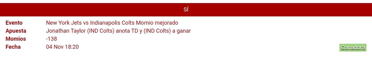 AjolotePicks's tweet photo. 🚨🤑💰💵 ¡Lo tenemos! ✅

Cobramos nuestro #Pick en el #TNF con la victoria de #ForTheShoe y el TD de Jonathan Taylor 🏈🔥

#NFL #NFLTwitter #NYJvsIND #jetsvscolts #Jets #TakeFlight #Colts #ColtsNation #Picks #Parlay #FreePick #FreePicks #apuestas #apuestasdeportivas #Bet #Bets https://t.co/qDS60cC8jt