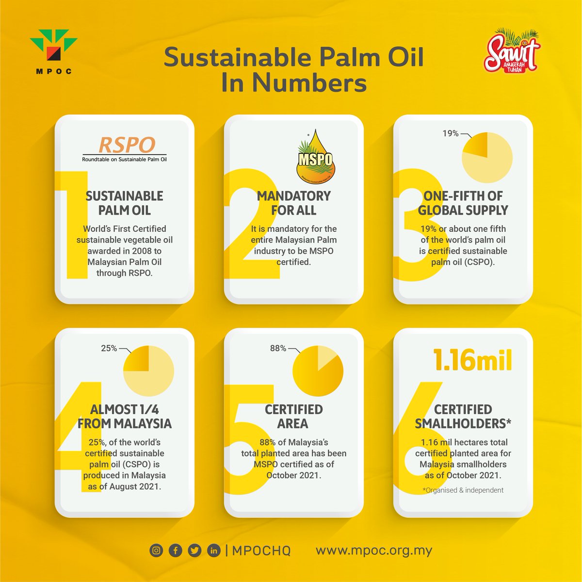 The journey of sustainable Malaysian Palm Oil has been going on for a while. Let's look at the development and achievements of sustainable Malaysian Palm Oil.