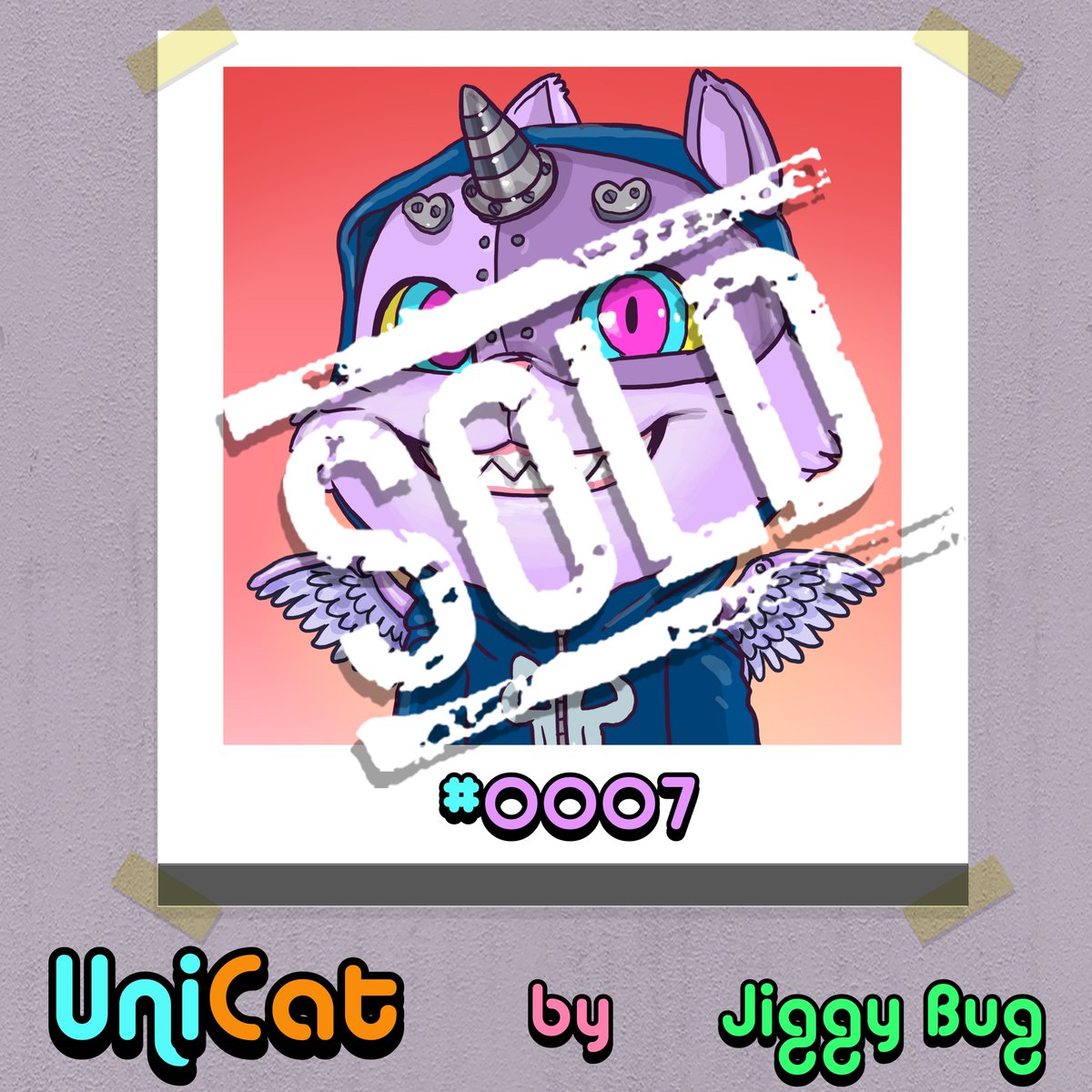 🔥🔥🔥"SOLD"🔥🔥🔥
UniCat #0007 By: Jiggy Bug
Thank you very much 
...@BitBull  for support my artwork.

discord: discord.com/invite/Z2XrcvH…
fb at : facebook.com/profile.php?id…
<a href="/opensea/">OpenSea</a>

#NFT #NFTs #NFTartist #opensea #OpenSeaNFT #NFTart #nft_asia  #NFTCommunity #888innercircle