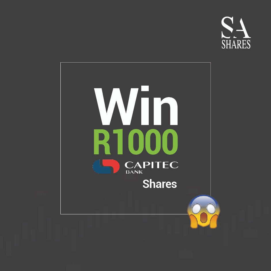 SA_Shares's tweet photo. #SAShares is giving away R1k in #Capitec (CPI) Shares today!
How to Enter:
1. Open a free trading account > 
https://t.co/aU8UF8iuAi
2. Retweet this post
3. Comment your price prediction for closing Capitec shares (https://t.co/4JobFTZyNH) today.
No entries after 14:30 https://t.co/z08T3KGDgX