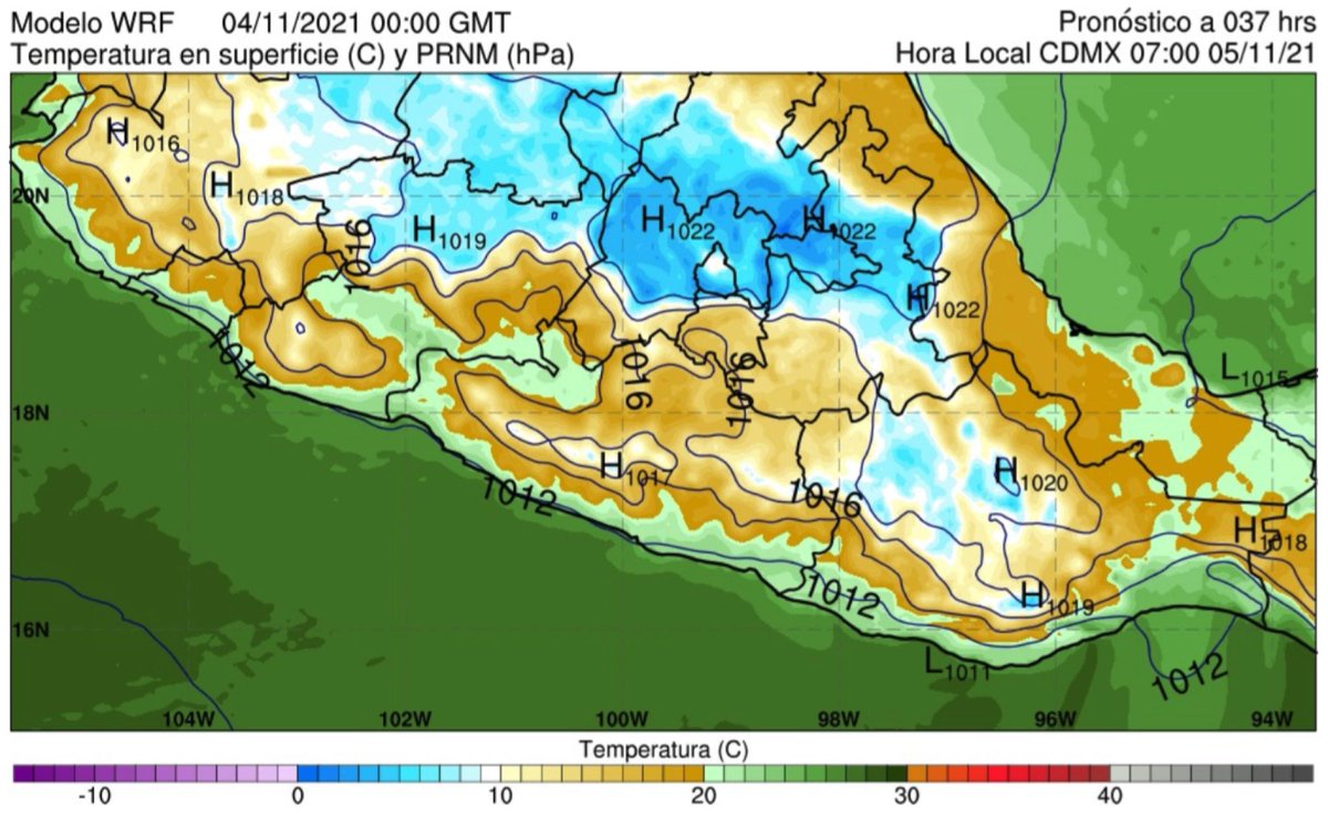 ClimaCMX's tweet photo. 🌡 Este es el pronóstico de temperaturas para las próximas horas. La CDMX podría registrar valores entre 8 y 3 grados (depende de la altitud). Mucho mucho frío durante esta madrugada. https://t.co/kJ3KYQvEou