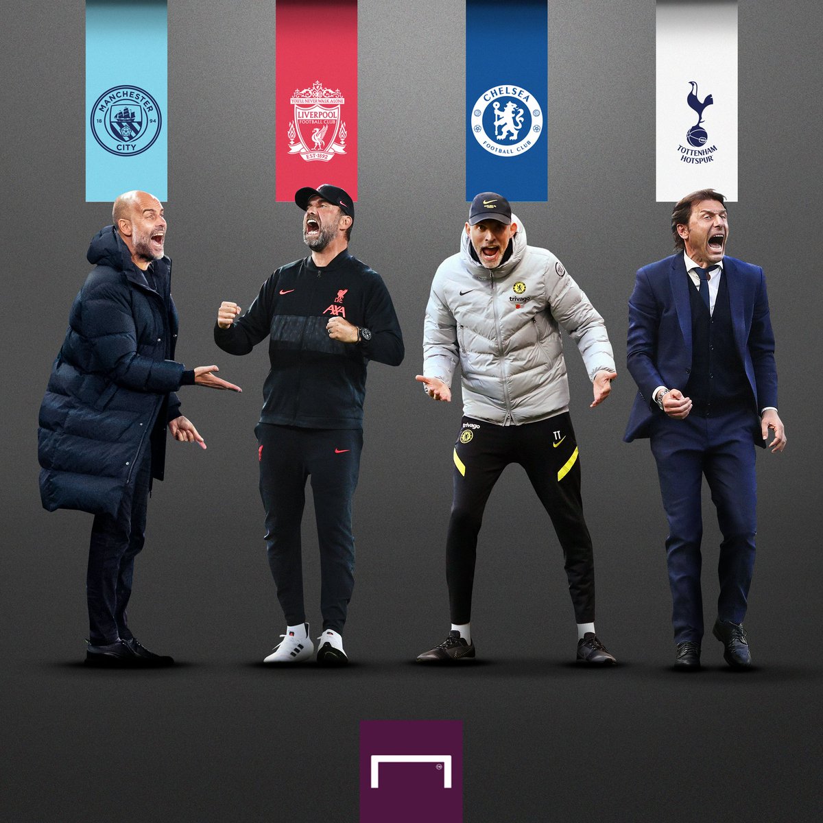 iAm_T1's tweet photo. Now that's the superpower they where talking about. 4 of the best manager in one league #EPL and José only one missing. https://t.co/9IbB896pBd