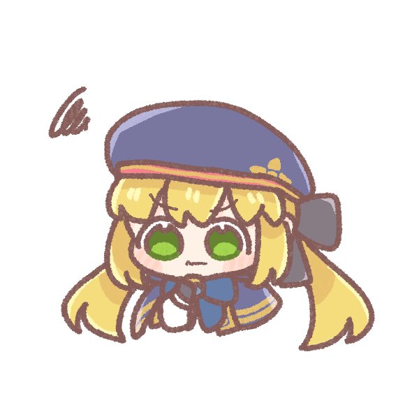 artoria caster (fate) ,artoria caster (second ascension) (fate) ,artoria pendragon (fate) 1girl hat blonde hair green eyes white background blue headwear cropped torso  illustration images