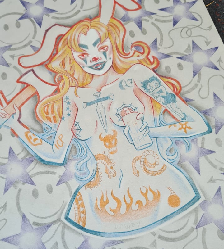 GutterGoblin999's tweet photo. Bunny with a Hatchet π°π
---
Classic that this piece isn't translating well with photos but here she is
A lot nicer irl
Have a good weekend my dudes, hope it treats ya well
---
#juggaloart #bunnygirl #Hatchet #guttergoblin #allhailthegutter #tellyourmumsheshotformethanks https://t.co/zRU5xOLBLV