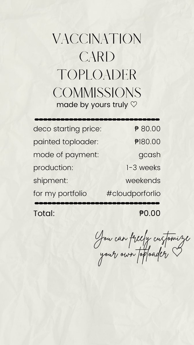 sunshinecartz's tweet photo. ꒰ wts | lfb | ph | #twilightcomms ꒱
⌗ toploader, acrylic & vaccination card deco commissions
↳ price range ₱80 - ₱400
↳ dm to order
↳ rcbyt ! https://t.co/Ni9jJsnEpB
🏷wts lfb deco toploader commissions painted acrylic frame photocard https://t.co/bPfmG25xob