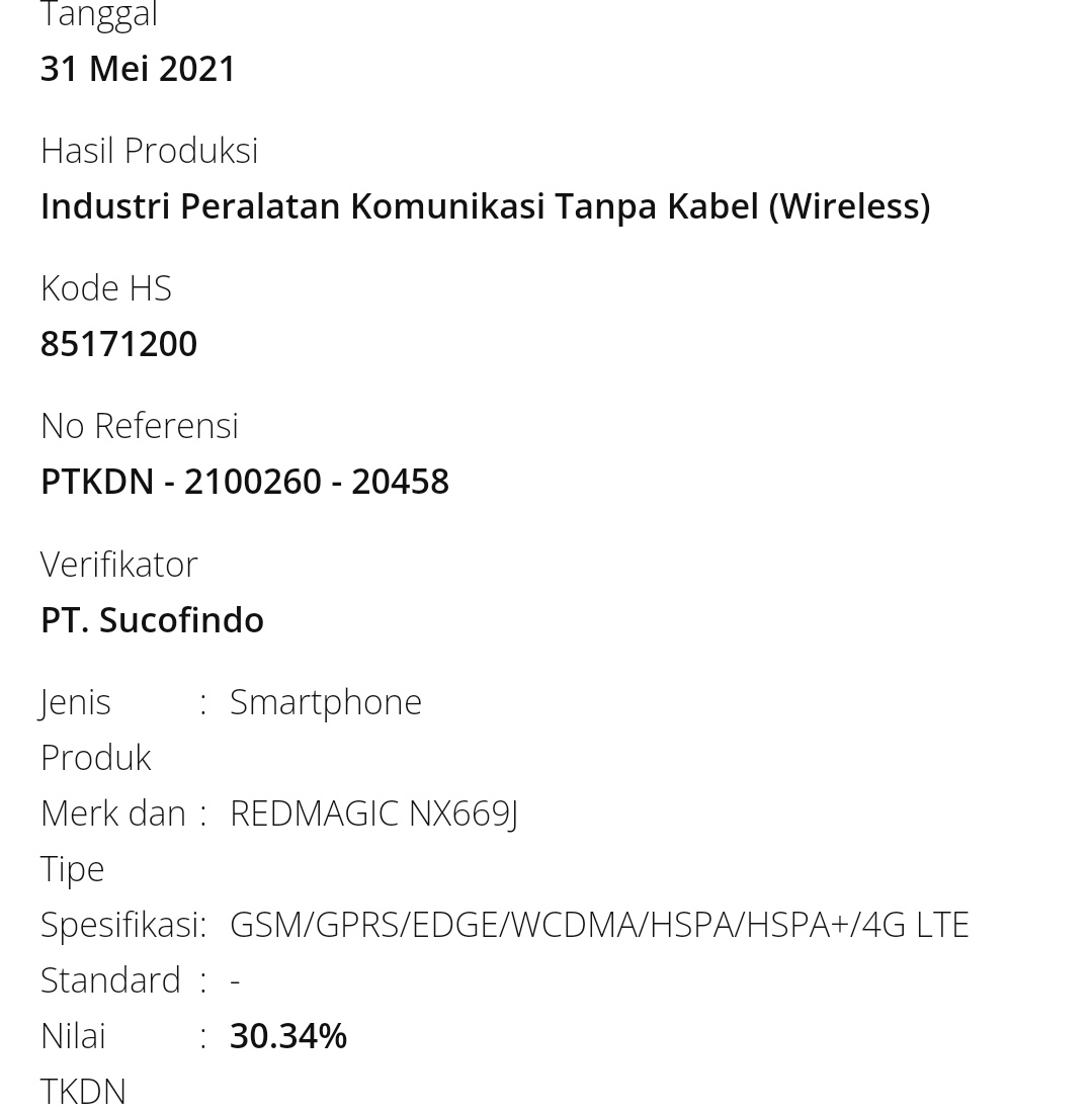 TechyPreacher's tweet photo. Nubia Red Magic 6S Pro receives the TKDN certification

More on👇:
@TechyPreacher

#nubia #redmagic6s 
#RedMagic 
#Nubia #RedMagic6sPro https://t.co/vpI3S1T2L5