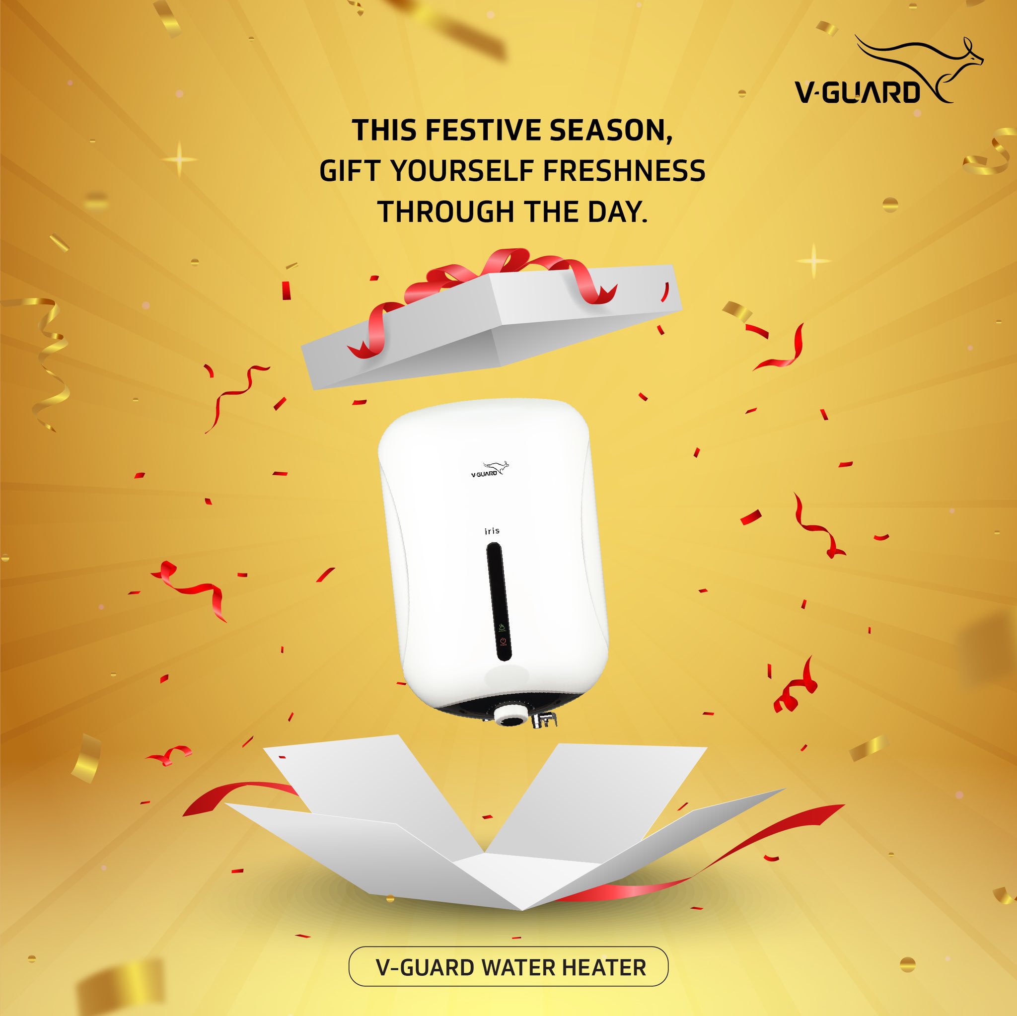V-Guard Official в Twitter: „This festive season, enjoy Freshness through  the day with V-Guard Water Heater. #VGuard #WaterHeater #FestiveBuying  #FestiveGifting #BetterTomorrow https://t.co/vps6g1sHSW“ / X