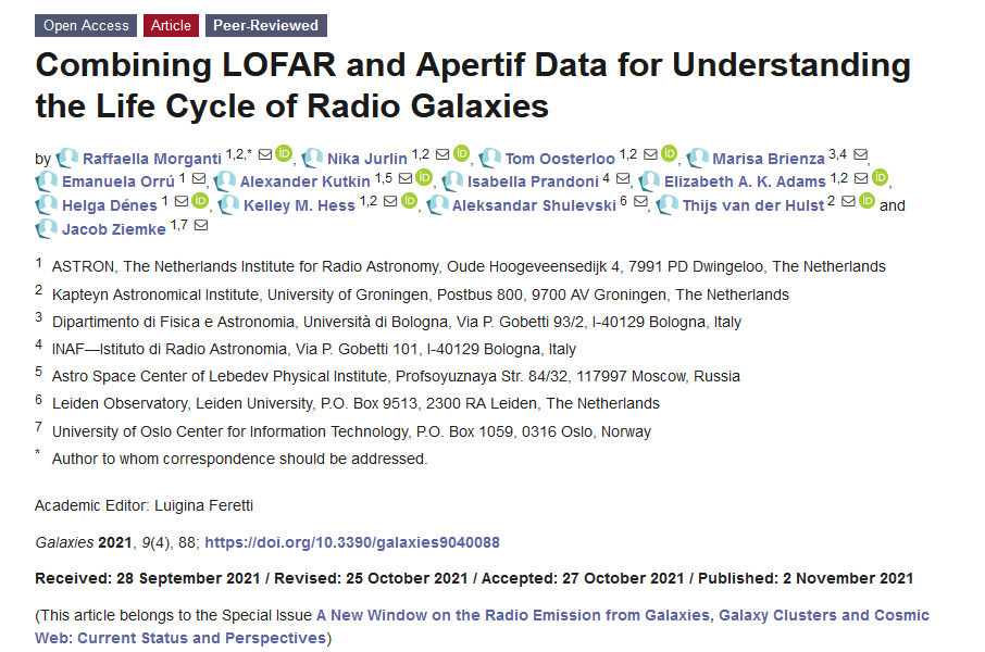 Galaxies MDPI (@galaxies_mdpi) on Twitter photo #CallforReading #mdpigalaxies
👉New Publication: Combining LOFAR and Apertif Data for Understanding the Life Cycle of Radio Galaxies <a href="/ASTRON_NL/">ASTRON</a> <a href="/Unibo/">Università di Bologna</a> #INAF <a href="/StrwLeiden/">Leiden Observatory</a>
mdpi.com/2075-4434/9/4/…
#AGN #radiocontinuum #CallforReading #mdpigalaxies
👉New Publication: Combining LOFAR and Apertif Data for Understanding the Life Cycle of Radio Galaxies <a href="/ASTRON_NL/">ASTRON</a> <a href="/Unibo/">Università di Bologna</a> #INAF <a href="/StrwLeiden/">Leiden Observatory</a>
mdpi.com/2075-4434/9/4/…
#AGN #radiocontinuum
