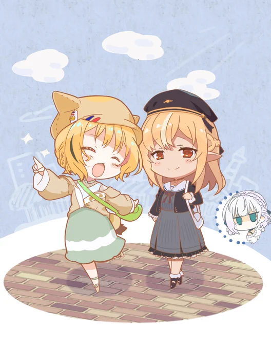 おしのび(?)なフレポル
#しらぬえ
#絵まる
#ノエラート 