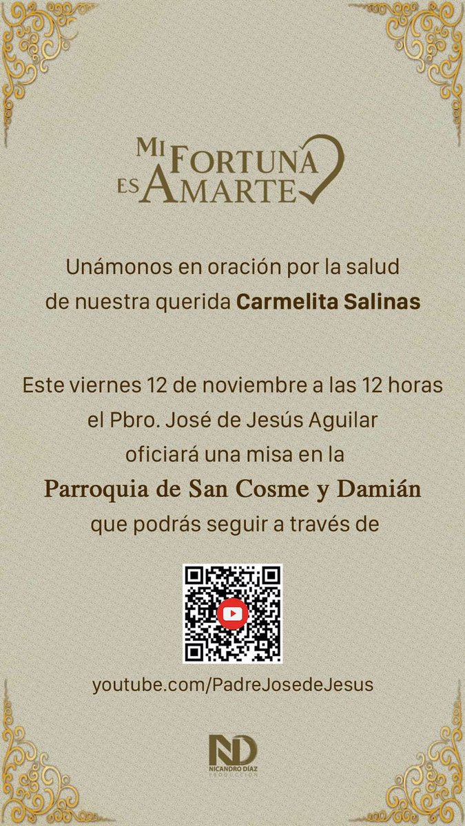 carlosdelamota's tweet photo. Oremos por Carmelita @CarmenSalinasLo 🙏🏻🙏🏻🙏🏻 https://t.co/Yy5U3OFJJq https://t.co/zVtLvMtcrz