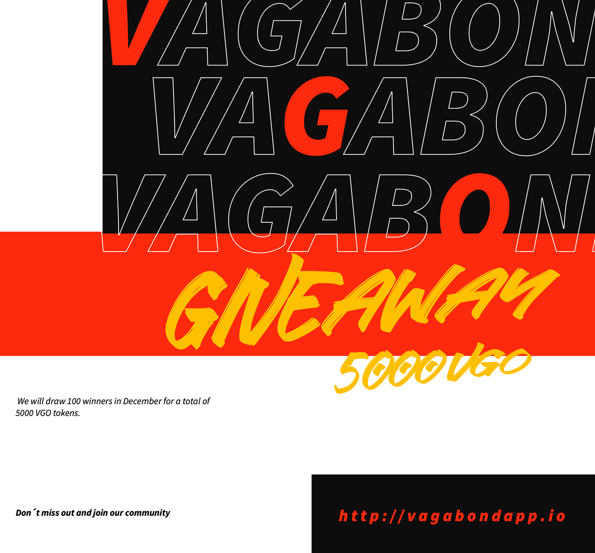 $VGO 5000 Giveaway

To enter the giveaway:
🦖 Retweet
🦖 Follow 
<a href="/Vagabondappio/">Vagabond</a>
 
🚀 Visit http://vagabondappio for more information
🚀 Join us on Telegram t.me/vagabondappio

#BNB #BSC #ETH #earlygem #ico #defi #giveaway #crypto #CryptocurrencyNews
