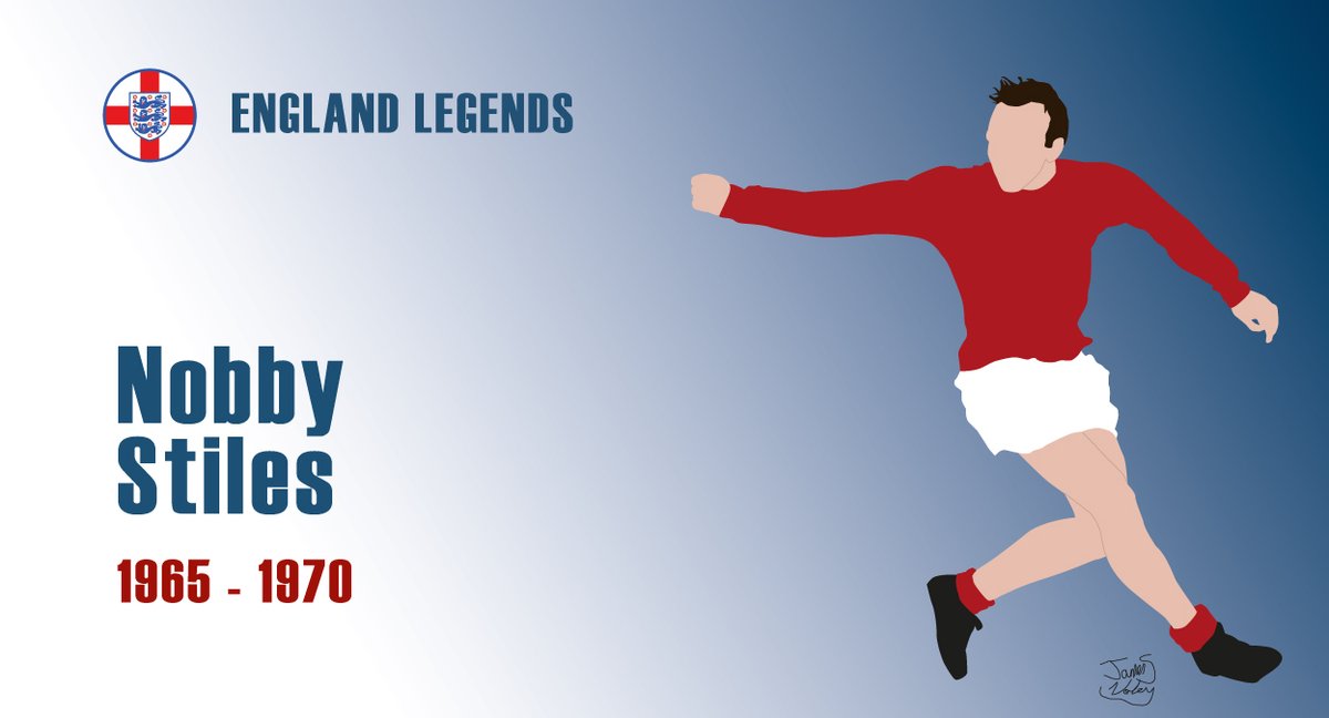 englandlegends_'s tweet photo. No.42 - Nobby Stiles

28 caps / 1 goal

Tenacious, tough tackling midfielder. A key component to England's 1966 World Cup win. Heroically marked the great Eusebio out of the game in the semi-finals

What are your best Stiles memories for England?

#England #Legends #ThreeLions https://t.co/XF15trU07H