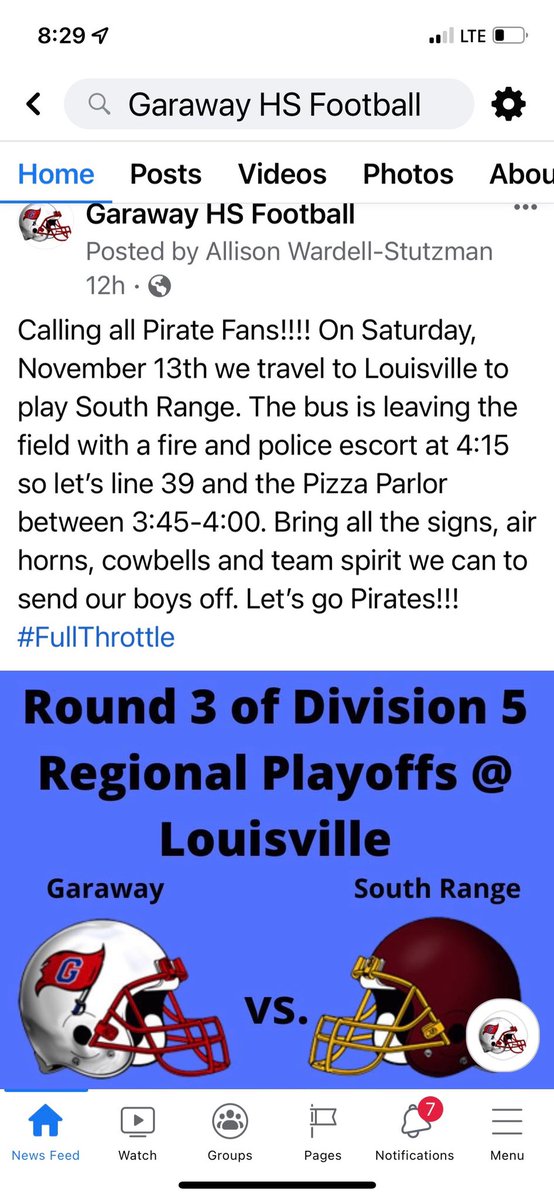 GarawayCheer's tweet photo. Send off for the Pirates 🏴‍☠️ 🏈@GarawayStudents @GarawayLocal @GarawayFootball https://t.co/iJeVVU1sgJ