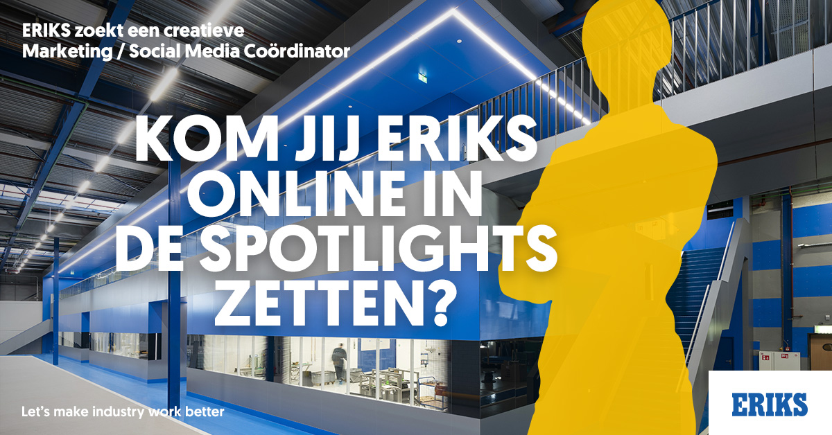 Voel jij je helemaal thuis in de wereld van (online) marketing en communicatie in de #B2B? ERIKS zoekt een creatieve marketeer met ervaring. Interesse? Reageer! shv.wd3.myworkdayjobs.com/nl-NL/Careers/…

#ERIKS #marketing #socialmedia #vacature #industrie