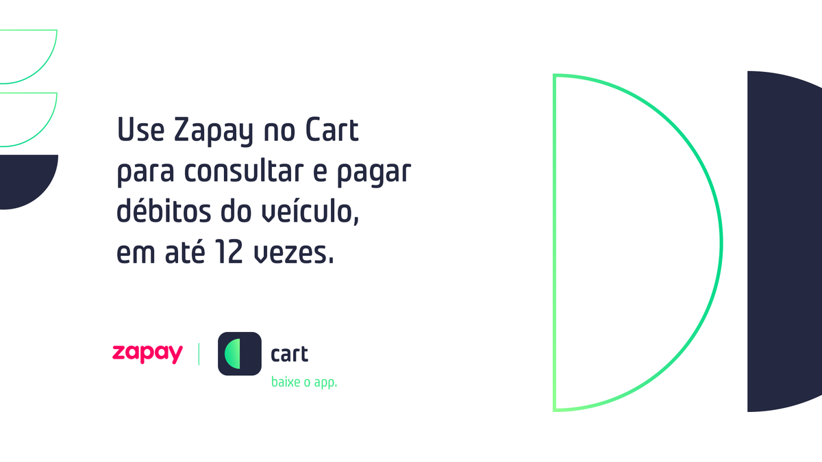 appcartbr's tweet photo. É claro, que com Cart você facilita a vida do seu próprio carro também. Por isso, licenciamento, IPVA e qualquer outro débito ou consulta pode ser resolvido no caminho. Aproveite mais essa parceria linda com Zapay e baixe o app de Cart agora mesmo em: https://t.co/l6mGNX1AGu. https://t.co/TSjn27Yonl