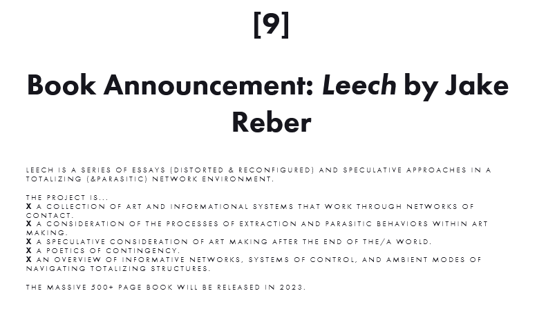 future book: Leech (<a href="/1111Press/">11:11 Press</a> , 2023)