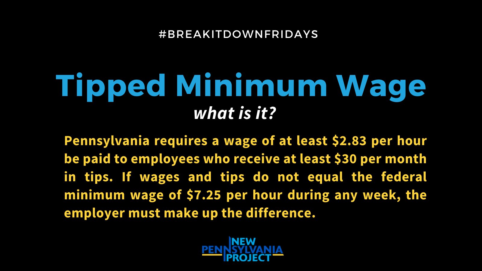 The New Pennsylvania Project on Twitter: "No worker should need to rely on  the kindness of strangers in order to put food on the table &amp; clothes  on their back. But under