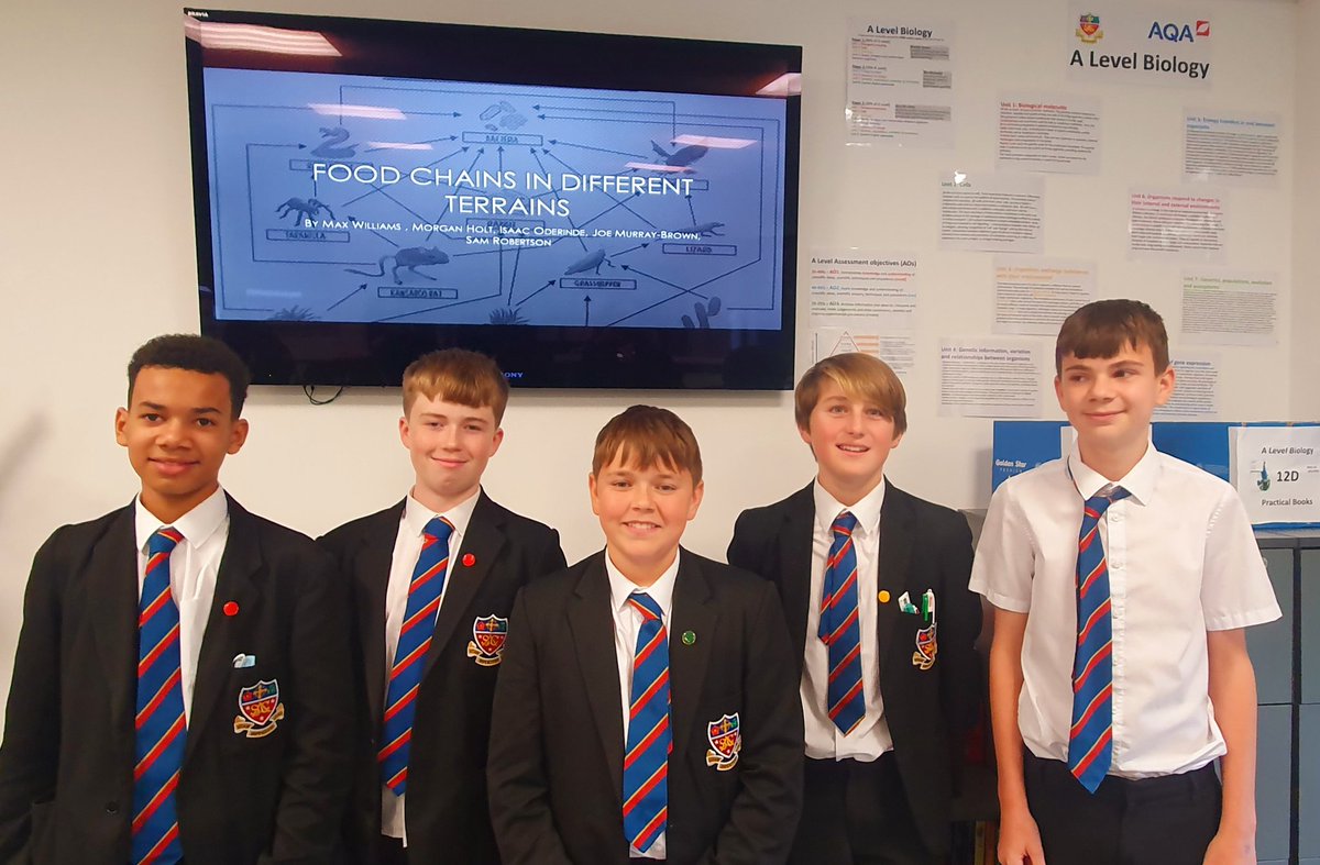Another fantastic student-led presentation at #BioSoc this lunch time! Year 9 boys taking the opportunity to carry out independent research and develop their public speaking skills...AWESOME 👏👏👏 #ecosystems #supercurricular