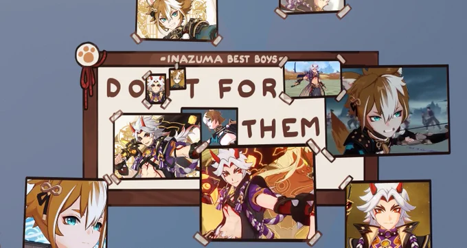 made a quick little thing to keep myself strong and motivated, please come home!! 🙏🙏
#GenshinImpact #Itto #Gorou 