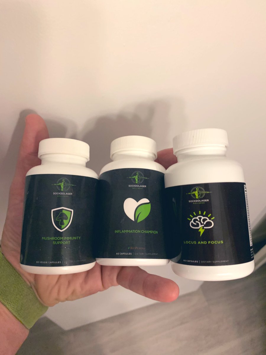 My daily morning and evening routine. Locus and Focus has all sorts of great things for a calm mind but add huperzine to the mix (has been shown to blunt effects of Alzheimer’s and dementia and is looking great for preventing onset); Inflammation Champion to mange the baseline