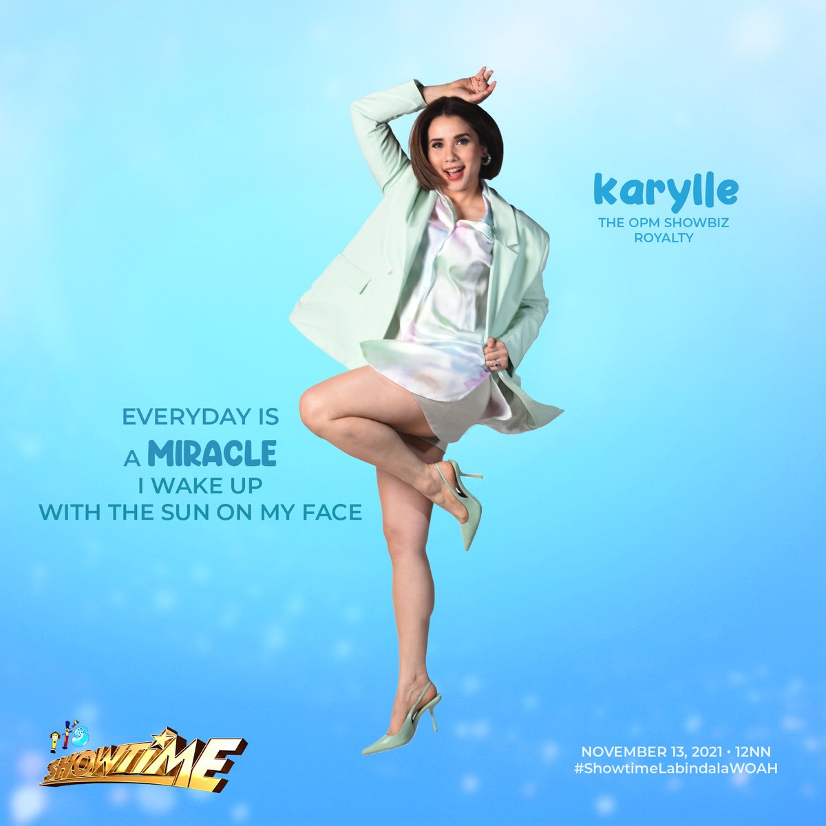 Madlang People! Andito na si KARYLLE to give you a toxic free celebration na tiyak mapapa-WOAH ka sa saya at excitement! 💙💛✨

Abangan ang kick-off party-party ng ika-LabindalaWOAH na taon ng unstoppable noontime show ng bansa - It's Showtime! 🥳

#ShowtimeLabindalaWOAH