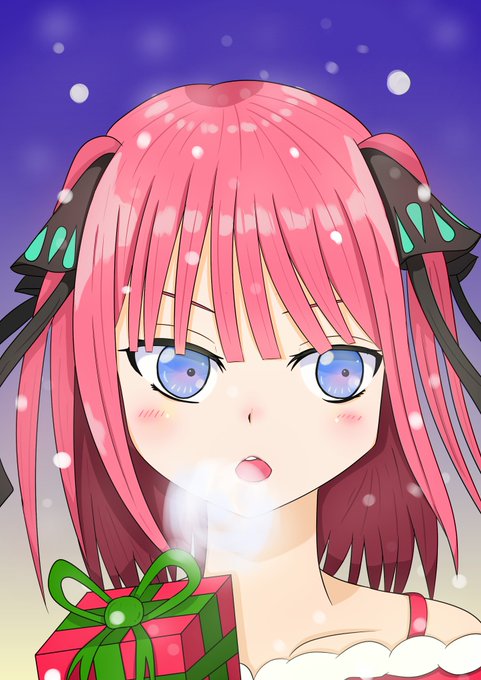 まったりこーひーさんがTwitterに投稿した中野二乃(五等分の花嫁)のイラスト。