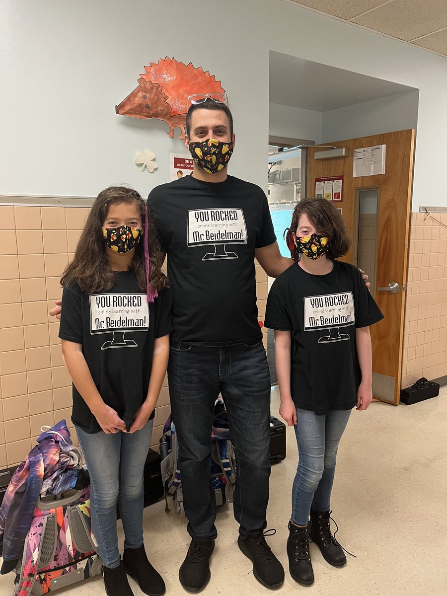 BeidelmanCet's tweet photo. Little Twin Day actually Triplet Day with 2 of the best former students! https://t.co/I2bRJ15umL