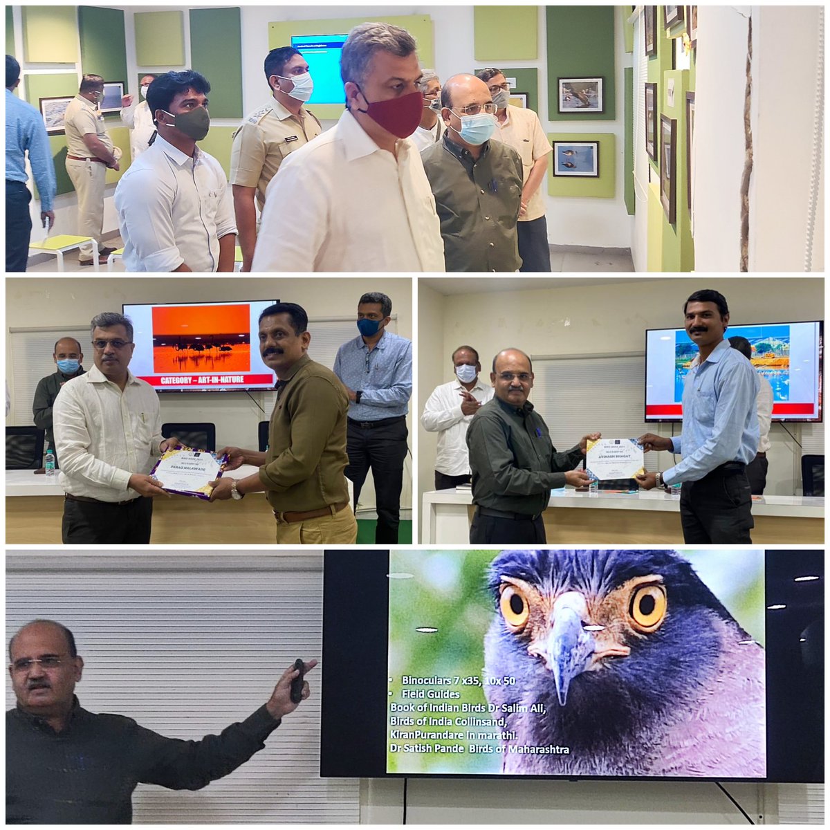 Bird Week 2021 concluded with an inspiring talk by Shri. Nitin Kakodkar, Retd. PCCF (WL) where he shared the story of his journey with the birds & lessons for birdwatching followed by prize distribution to the winners of the Photography Competitions @vrtiwari1 @NeenuSomaraj