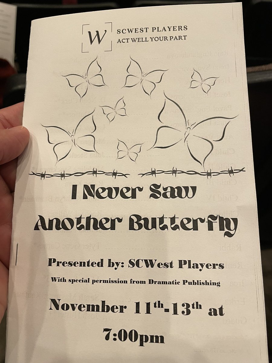 Saw this last night by @scwestplayers; great production.  Well done, all!!  Also, short enough you can go grab a bite afterwards.  Tomorrow and Friday…be there. #goseeashow