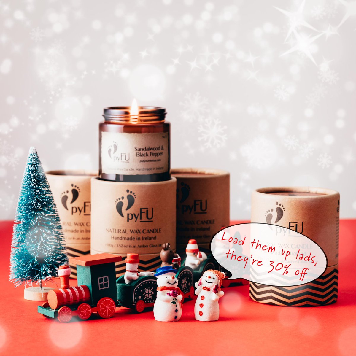 YourFeetUp's tweet photo. 30% OFF Gift Bundles. Soy Wax Candles &amp; Reed Diffusers Handmade in Ireland. #gift #irishgift https://t.co/9W0fmBRiWL