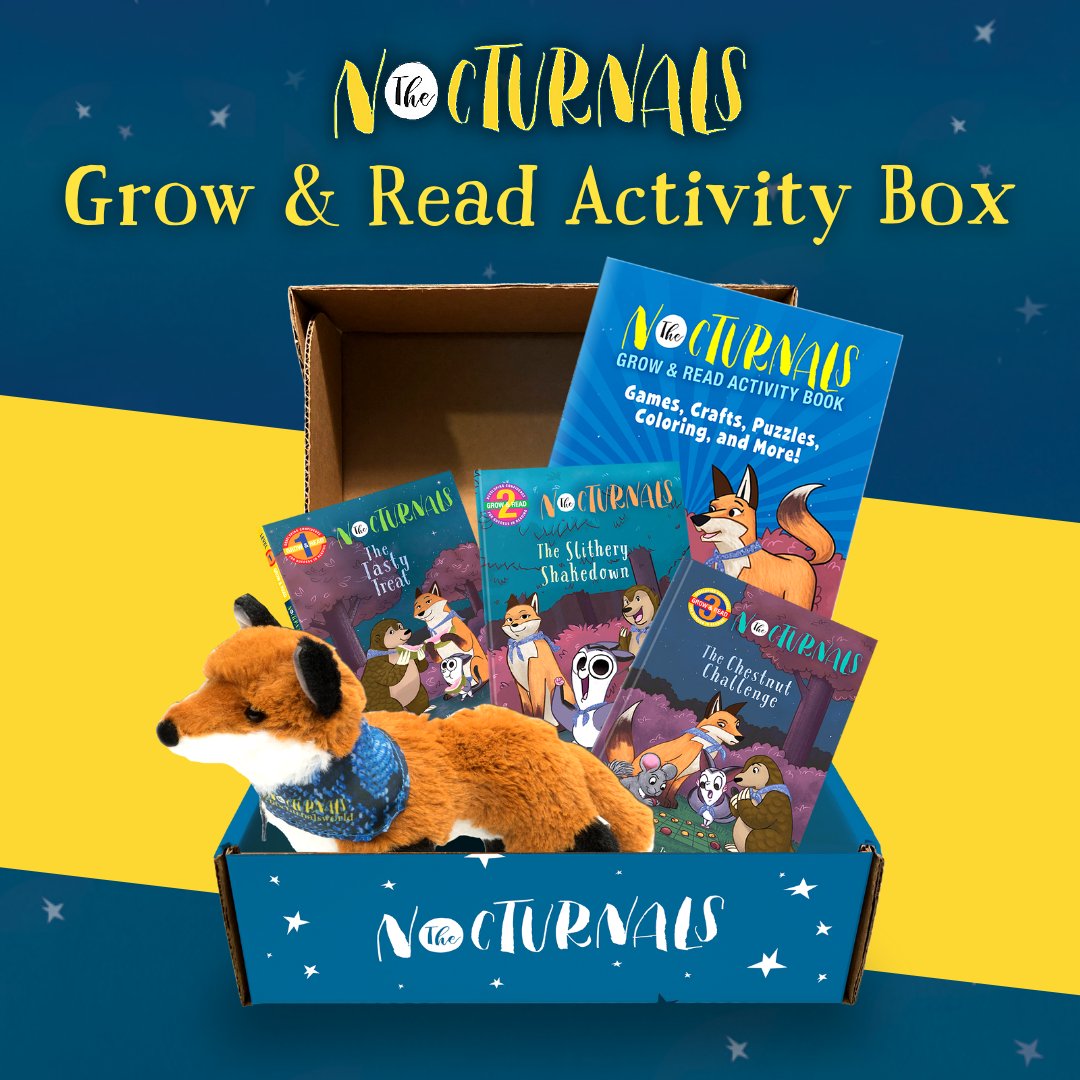 fabled_films's tweet photo. Packed with Fun—The Nocturnals Grow & Read Activity Box would make the perfect gift for kids ages 5-8! Link to the box: https://t.co/5rBOVqixxt
#nocturnalsworld #activitybox #kidsactivities https://t.co/A7BF1192Pj