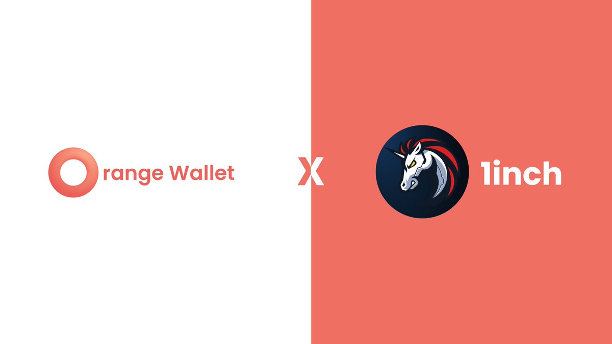 WalletSlick's tweet photo. Now easily swap your tokens with the best Dex Aggregator @1inch  directly from Orange Wallet https://t.co/rTpTtVjohG