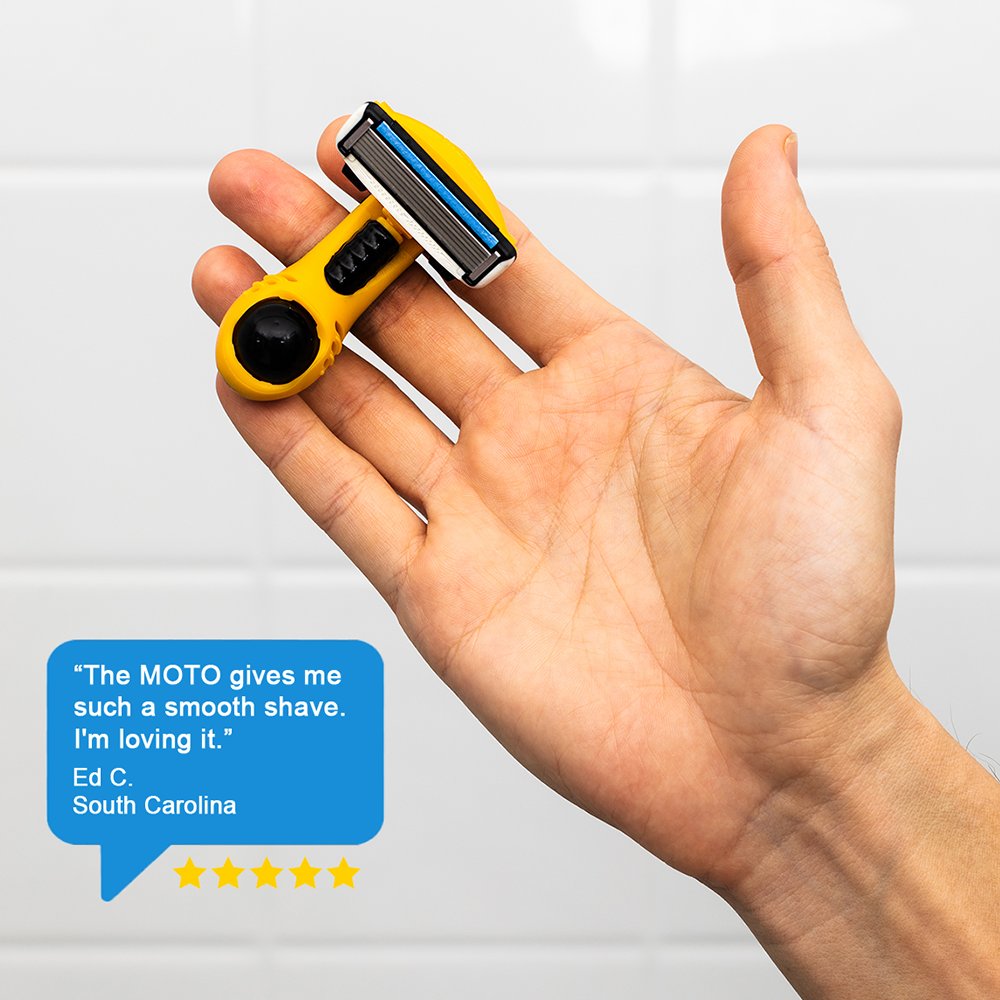 HeadBlade's tweet photo. It took years to perfect the design that has won awards and recognition. All worth it so customers like Ed could have the best shave possible.

#menslifestyle #mensstyle #shavingclub #mensrazor #menskincare #baldactor #scally #shaving #mensproducts #balding #hairlosssolution https://t.co/KUuCsWIu9L