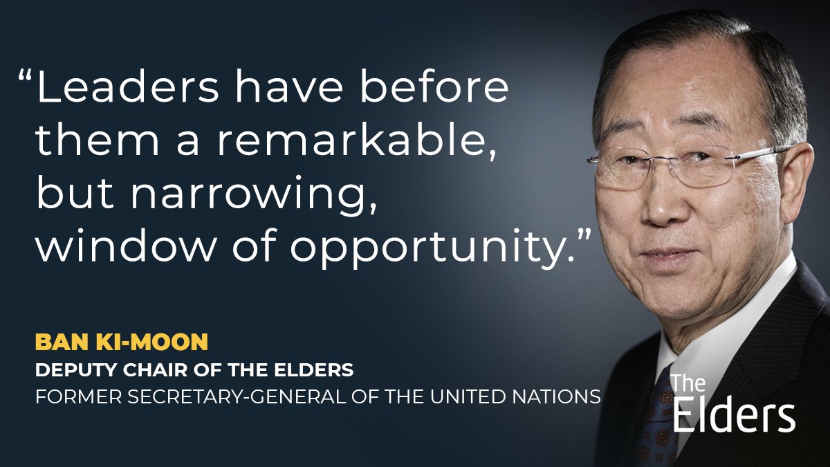 As #COP26 draws to a close, time is running out for leaders to come up with a plan to keep global temperature rises to 1.5°C. 

The Elders are backing a #ClimateEmergencyPact which calls to accelerate finance and ambition in the early 2020s.