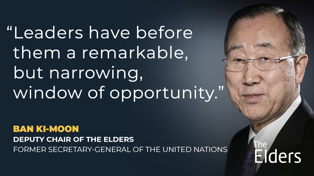 As #COP26 draws to a close, time is running out for leaders to come up with a plan to keep global temperature rises to 1.5°C. The Elders are backing a #ClimateEmergencyPact which calls to accelerate finance and ambition in the early 2020s.