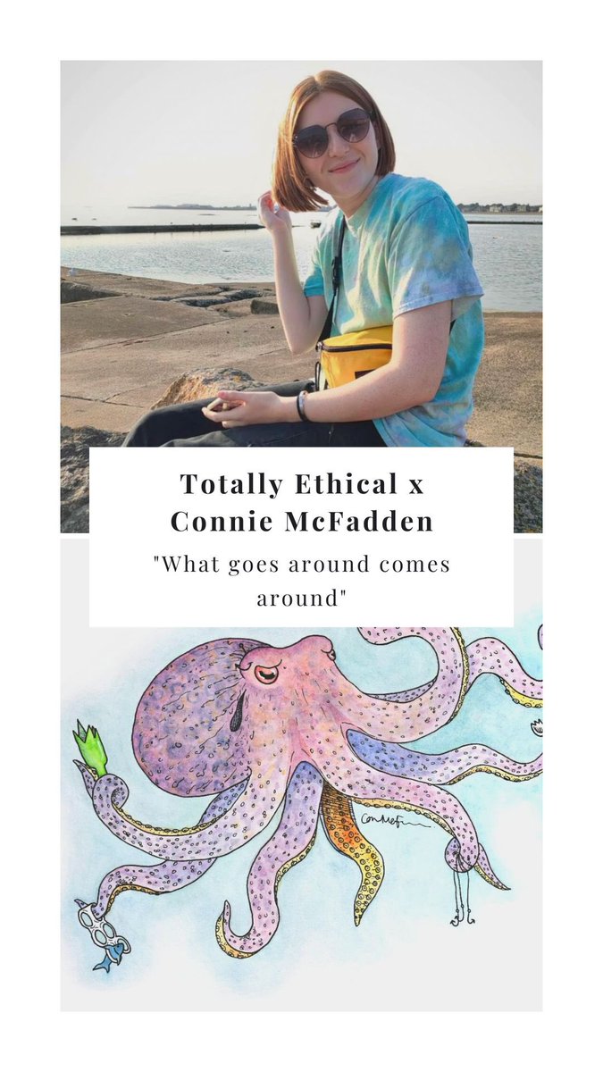 Con_JMcFadden's tweet photo. hey! I’ve collaborated with a really cool sustainable brand and we’ve come up with a design to communicate the direct effects of plastic pollution on our oceans and sea creatures. it launches november 19th, keep your eyes peeled 🐙🌊 https://t.co/wKgHnHJjQ3