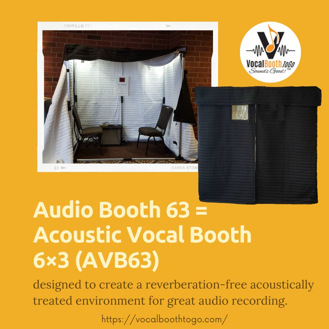 Mobile Acoustic Vocal Booth (AVB63) is designed to create a reverberation-free acoustically treated environment for great audio recording.
vocalboothtogo.com

#VocalBootToGo #VocalBooth #sounds #sounddesign #soundcheck #studio #musicproducer #soundwave #soundblankets #music