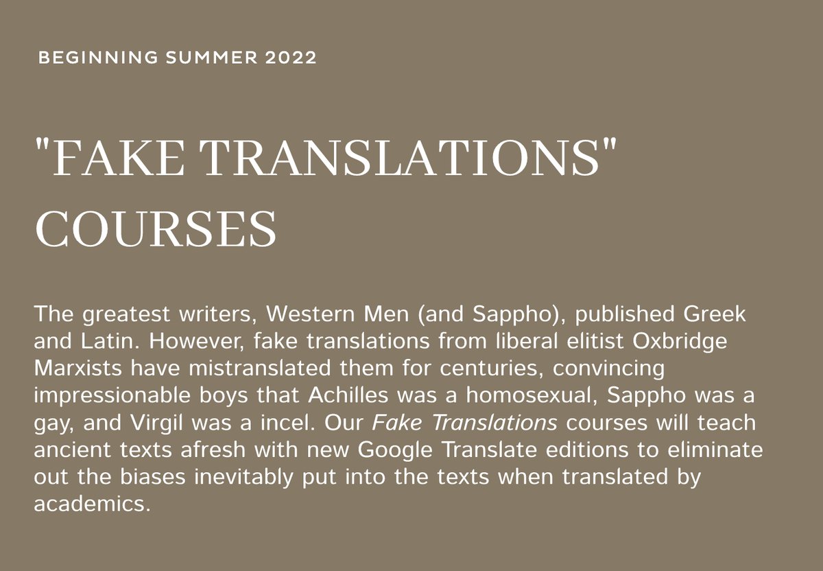 uaustenclassics's tweet photo. Students will no longer read fake translations of these texts. Register for our new summer course today. https://t.co/WAwFwGnnrC