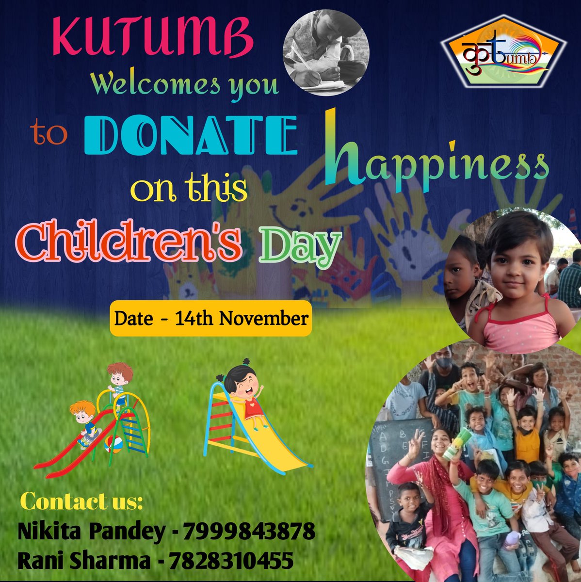 kutumb_official's tweet photo. Your one little step can make a Children happy. 
#HappyChildrensDay

@SonuSood @ChouhanShivraj @BajpayeeManoj @k_satyarthi @akshaykumar @KapilSharmaK9 https://t.co/qUCQKqXgHb