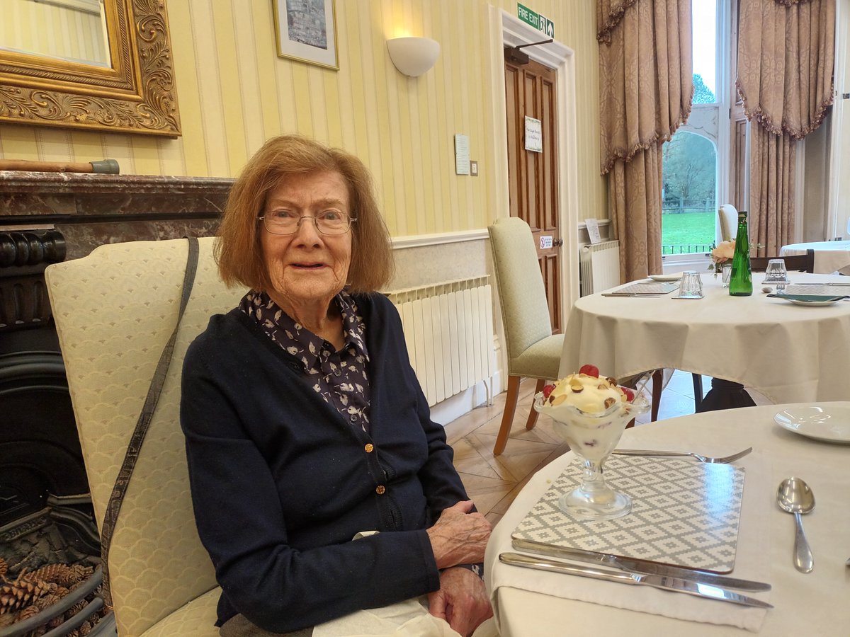 NowtonCourt's tweet photo. Another spoilt 'Resident of the Day' @NowtonCourt - SK special dessert, biscuits &amp; treats!!! - @NowtonCourt enjoy letting their residents live their lives. 01284 756610 #assistedliving #CovidFree @987jude @PennyMPhotos @berkeley_hh https://t.co/kOmbxbjGPa
