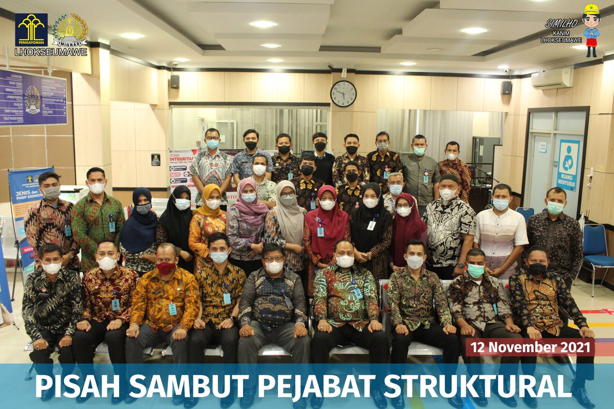 imigrasi_lhksmw's tweet photo. PISAH SAMBUT PEJABAT STRUKTURAL KANTOR IMIGRASI KELAS II TPI LHOKSEUMAWE
.
.
https://t.co/K4L35nowmI
#KemenkumhamAceh
#KumHamPasti
#KanwilAceh
#PastiBereh
#ImigrasiLhokseumawe
#MenujuSatkerBerpredikatWBK
#SDMUnggulImigrasiPastiMaju
#KumHamStory
#ImiSquad
#MiLho https://t.co/hOKK2edgw3