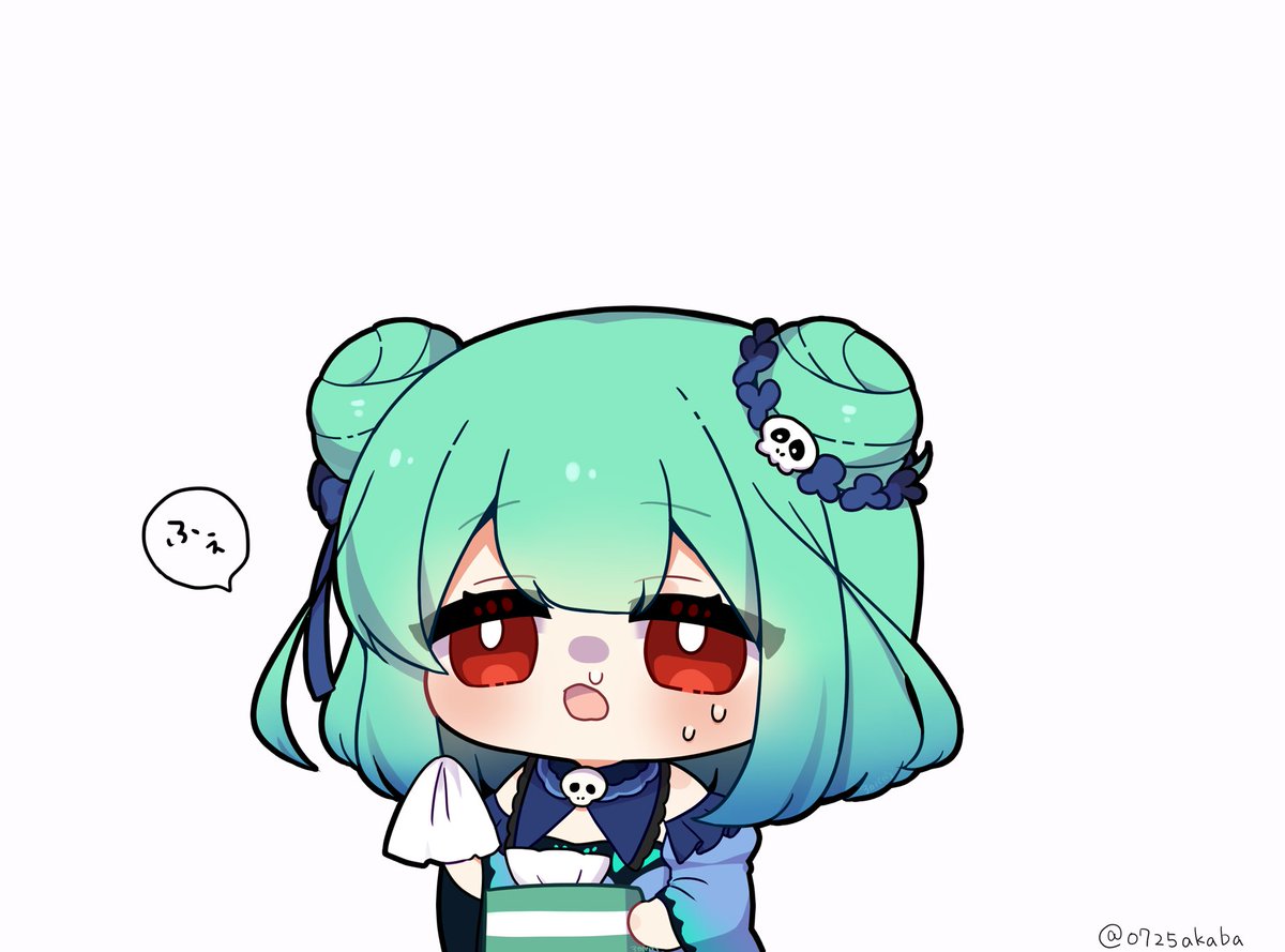 潤羽るしあ 「花粉症に苦しむルシアちゃん #絵クロマンサー 」|アカババァのイラスト