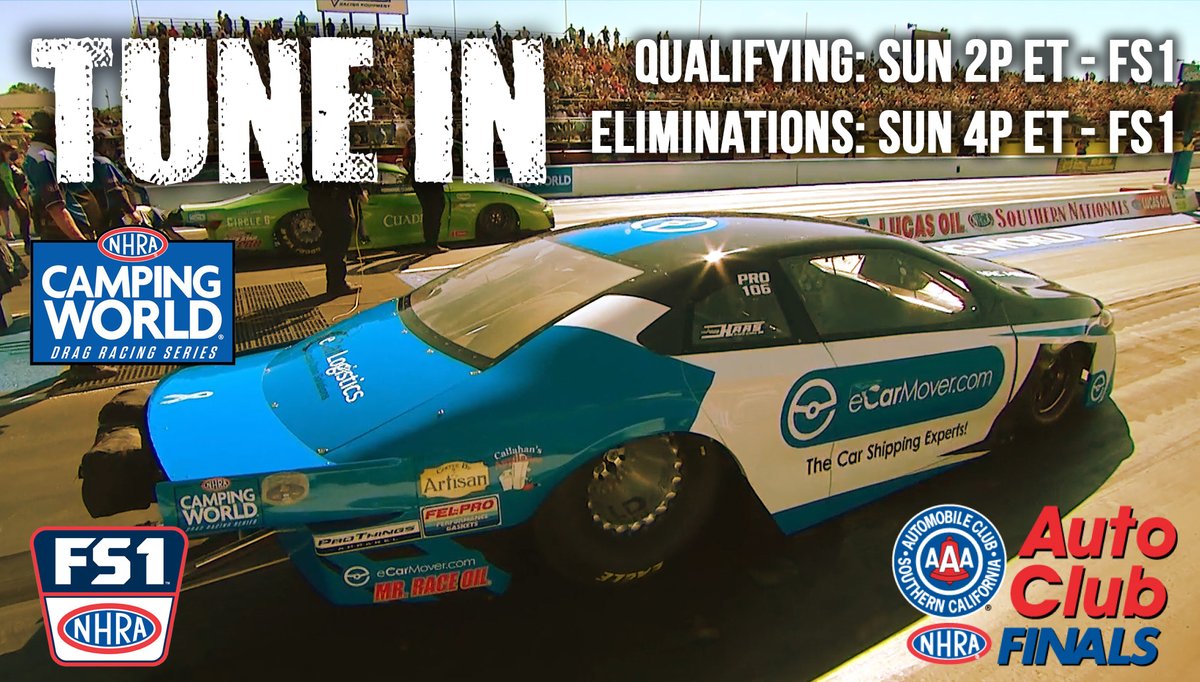 ecarmover's tweet photo. Last race of the season Team @ecarmover
📺 Qualifying schedule SUN 2pm EST | #FS1
📺 Eliminations Schedule SUN 4pm EST | #FS1
#NHRA #CampingWorld #prostock #eCarMover #ArcPowered https://t.co/R4swfSYTEt