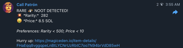 TresColasNFT's tweet photo. Lemus love to code for fun and give back to the community. That's why we built a tool for @PeskyPenguinNFT to monitor all markets and snipe the rarest NOOTS (based on official rarity) in realtime. Stay tuned for the release next week! 

#SolanaNFT #SolanaAirdrops #Solana https://t.co/cgU93p0xd5