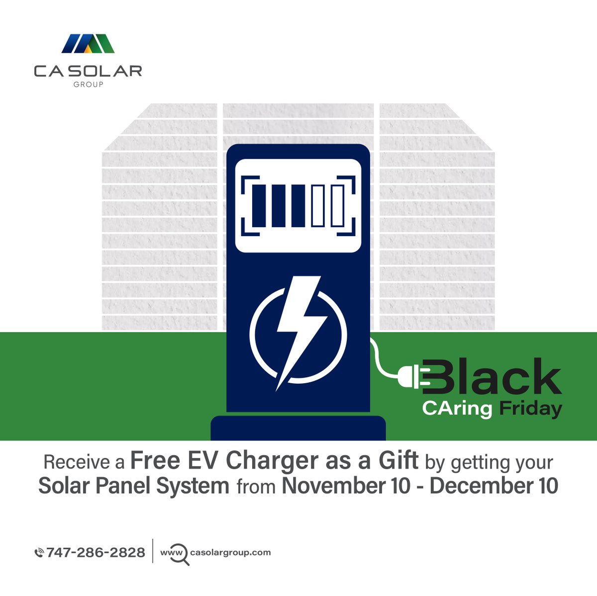 CA_SolarGroup's tweet photo. 📢Receive a FREE EV Charger as a gift by getting your solar panel system from November 10 - December 10.
CA Solar Group - We CAre to meet your needs!🙌
Sign up with the link below, mentioning TG21CA01 promo code! 
https://t.co/EZ9w8ZQaAS

#blackfridayoffer #getfreeevcharger https://t.co/P4zHqnVTQi