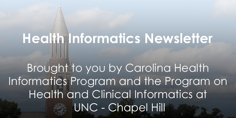 ENABLE_UNC's tweet photo. UNC Health Informatics Newsletter - November 12 - https://t.co/tVayJmmrQT https://t.co/NhzdtjAxHs