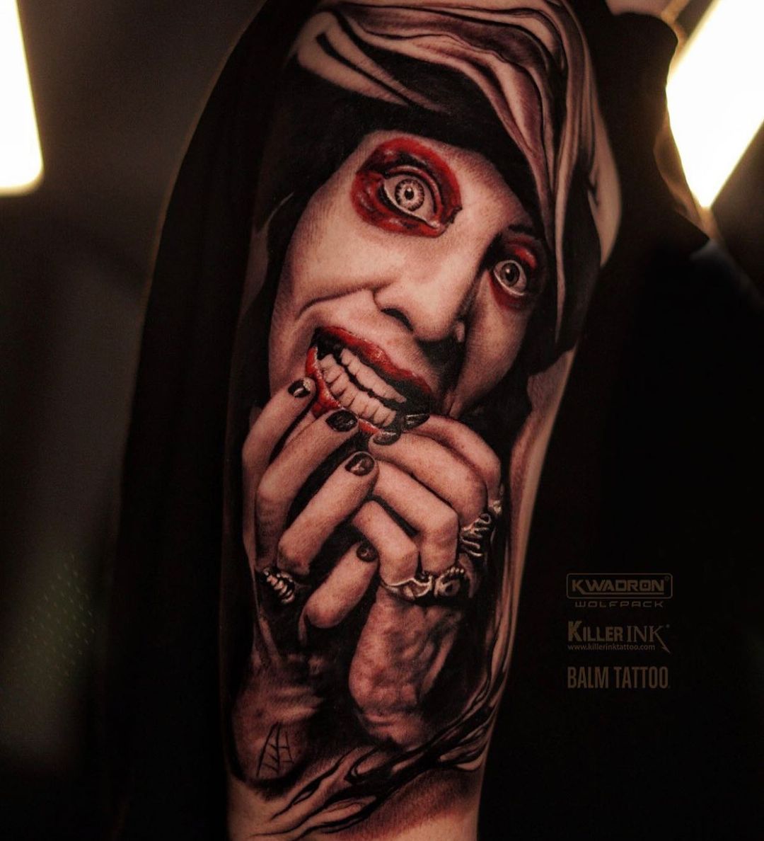 Sick #MarilynManson portrait by Eduardo Fernandes from Exink using #killerinktattoo supplies!

#killerink #tattoo #tattoos #bodyart #ink #tattooartist #tattooink #tattooart #marilynmansontattoo