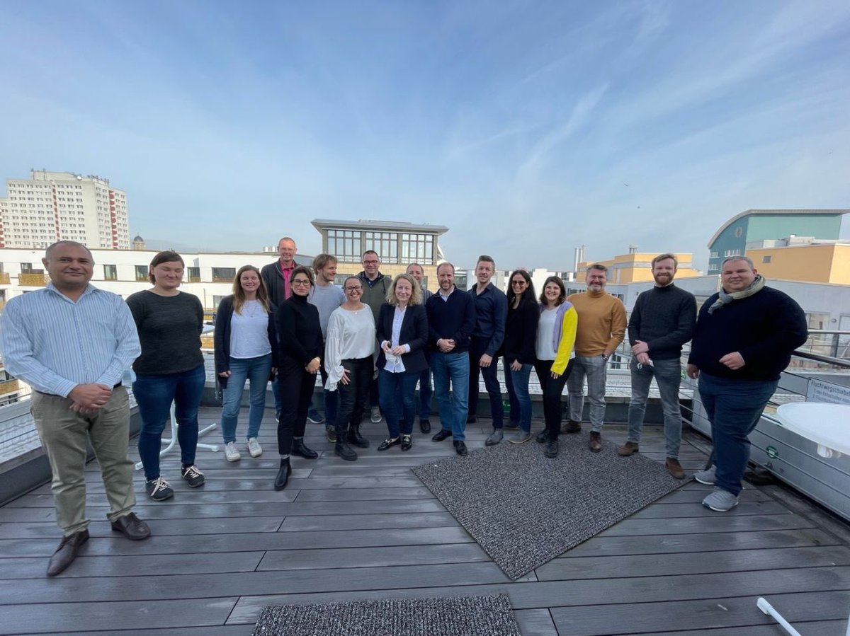 aatzberger's tweet photo. Day 5 in Europe. Above the rooftops in Berlin at @Optimizely! Unfortunately cases are spiking in Germany so we moved outside. I missed traveling to Europe - people and cultures inspired me. Thank you for the great time! https://t.co/7gsX42vODb