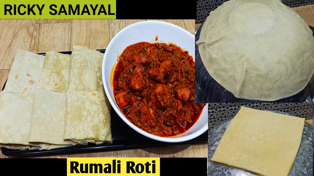 RickySamayal's tweet photo. Rumali roti Chicken curry @RickySamayal #YoutubeChannel

https://t.co/v9ZdHnu04X

#rumaliroti #rumali #roti #chickencurry #chickenrecipesintamil #trending #homemade #food #foodphotography #cooking  #delicious #WatchOnYoutube #lockdown #FoodFriday #fridaymorning #Motivational https://t.co/loEHhzCpbo
