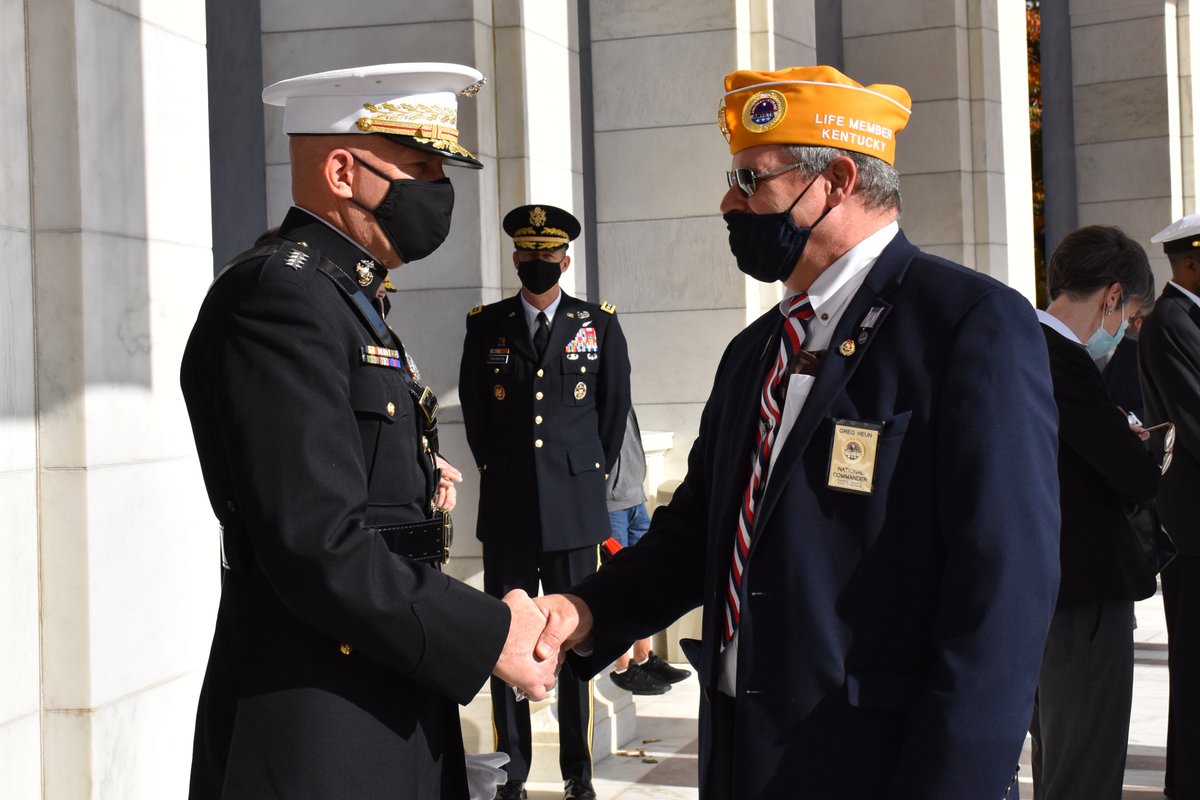 AMVETSHQ's tweet photo. Check out all the moments captured by AMVETS during  @ArlingtonNatl's 2021 #VeteransDay Observance &amp; Tomb of the Unknown Soldier Centennial: https://t.co/bSTQZWZBd7 https://t.co/Sfb9Q3anoV